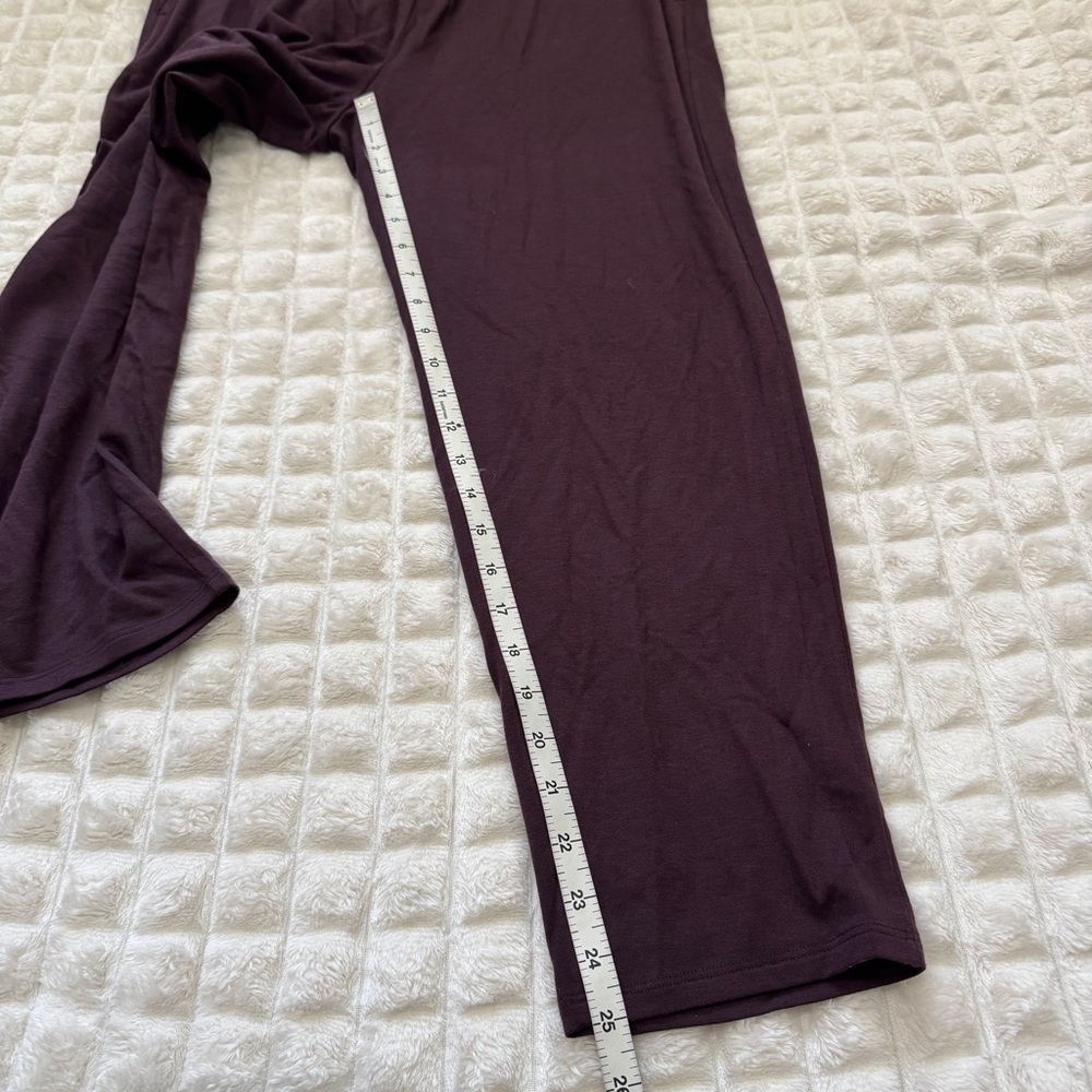Eileen Fisher Small Plum Purple Pull On Elastic‎ High Waist Pants - Picture 6 of 8
